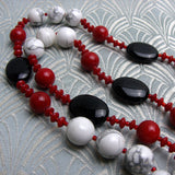 semi-precious stone necklace long length