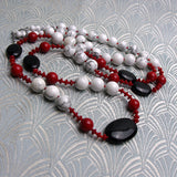 semi-precious stone necklace longer length