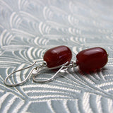 short drop semi-precious stone earrings handmade uk