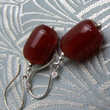 short drop earrings, semi-precious stone handmade earrings