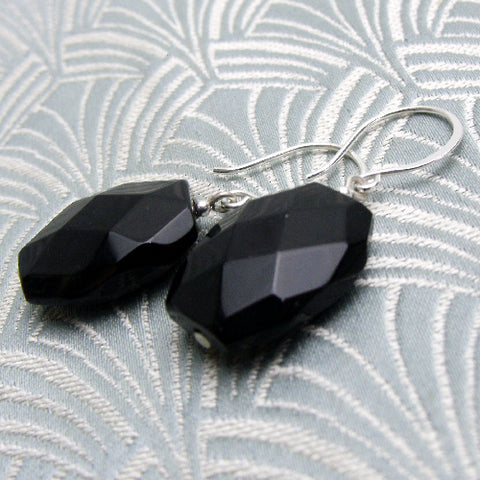 beaded semi-precious earrings, semi-precious stone statement earrings CC85
