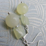 jade earrings, short semi-precious stone earrings uk