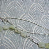 jade semi-precious stone handmade necklace