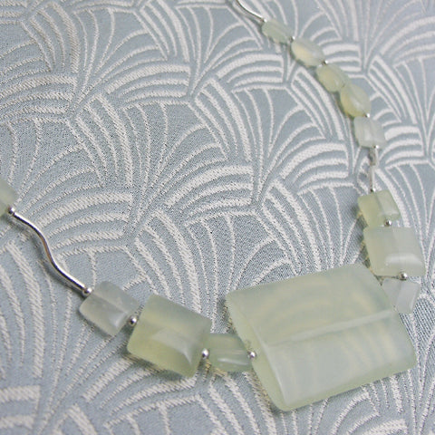 unique sterling silver semi-precious bead necklace UK  CC87