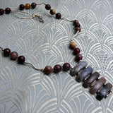 semi-precious stone mookaite necklace handmade uk