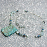 handmade blue jasper necklace uk