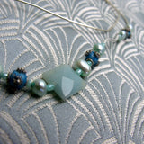 blue amazonite semi-precious stone beads