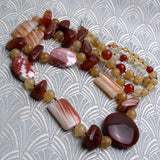 unique handcrafted jewellery uk, long chunky semi-precious stone necklace, long necklace, long chunky necklace