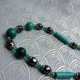 unique handmade necklace with turquoise beads