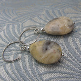 drop earrings handmade from jasper