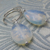opal quartz handmade drop earrings 