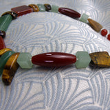 semi-precious stone short handcrafted necklace