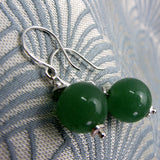 green aventurine small drop earrings