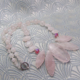 unique handmade pink necklace