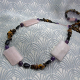 long semi-precious stone necklace handmade uk