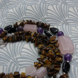 semi-precious stone long necklace handmade uk