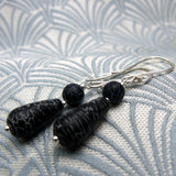 handmade black earrings uk