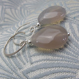 grey agate earrings handmade uk