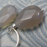 grey earrings with sterling silver