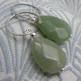 handmade green aventurine earrings