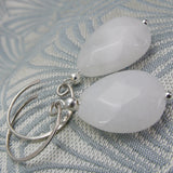 handmade white gemstone earrings uk
