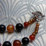 chunky necklace handmade carnelian beads