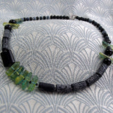 black green short semi-precious necklace