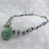 green aventurine chunky handmade necklace