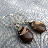 short semi-precious drop earrings