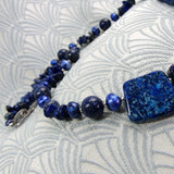 short blue necklace