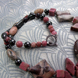 necklace handmade semi-precious stone jasper