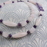 handmade rose quartz jewellery necklace