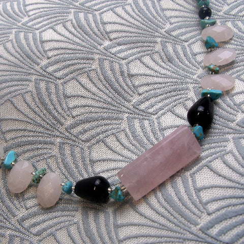 Beaded semi-precious stone jewellery, semi-precious bead jewellery NM52