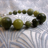 semi-precious jade beaded bracelet