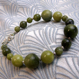 beaded semi-precious stone bead bracelet