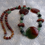 long handmade chunky bead necklace