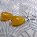 short drop semi-precious bead earrings