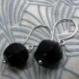 black onyx earrings short drop