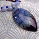 agate pendant on a semi-precious handmade necklace