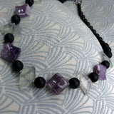 unique purple semi-precious bead necklace