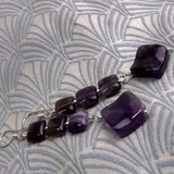 long drop semi-precious bead earrings