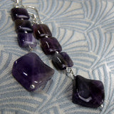 long semi-precious amethyst earrings