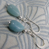 blue bead earrings semi-precious amazonite