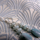 blue semi-precious bead earrings