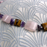 pink semi-precious beads