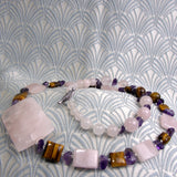 pink semi-precious stone necklace