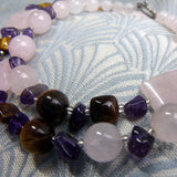 beaded semi-precious stone necklace