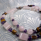 rose quartz semi-precious pink beads