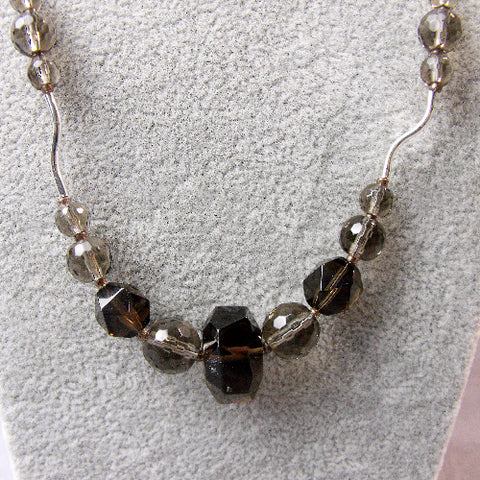 Sterling Silver Semi-Precious Stone Necklace, unique necklace A2