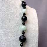 black onyx, blue amazonite beads